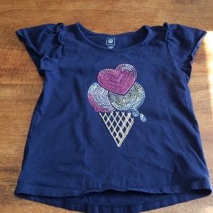 Ruffle sleeve girl's t-shirt